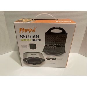 Parini Belgian Waffle Maker Cool Touch Handles Nonstick